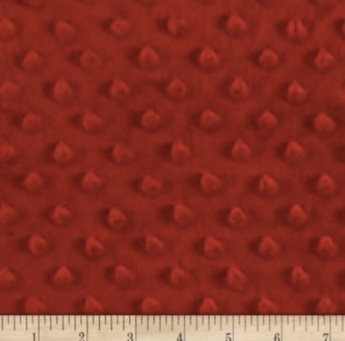 Scarlet red minky dot - red,